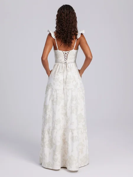 A-line Square Beading...