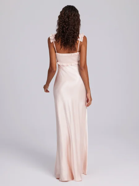 Sheath Straps Ruffles...