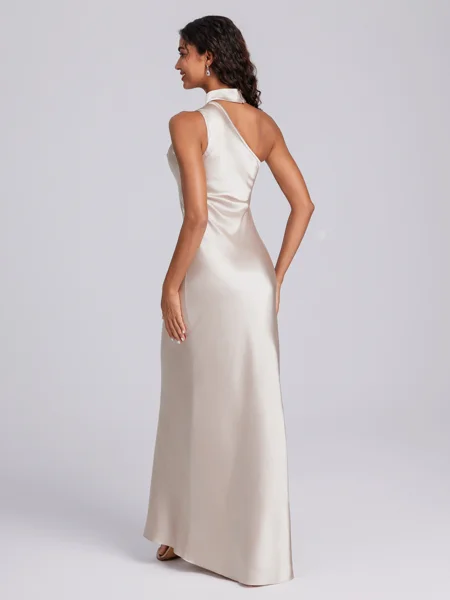 Sheath Halter Pleated...