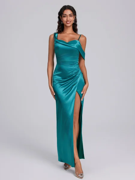 Sheath Straps Pleated...