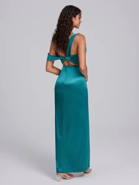 Sheath Straps Pleated...