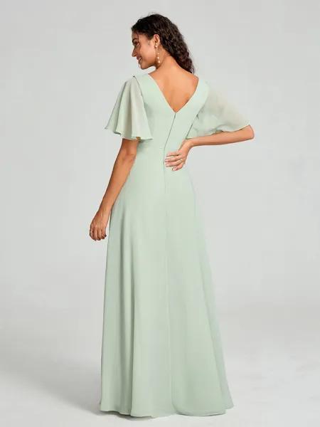 A-line/Princess V-neck...