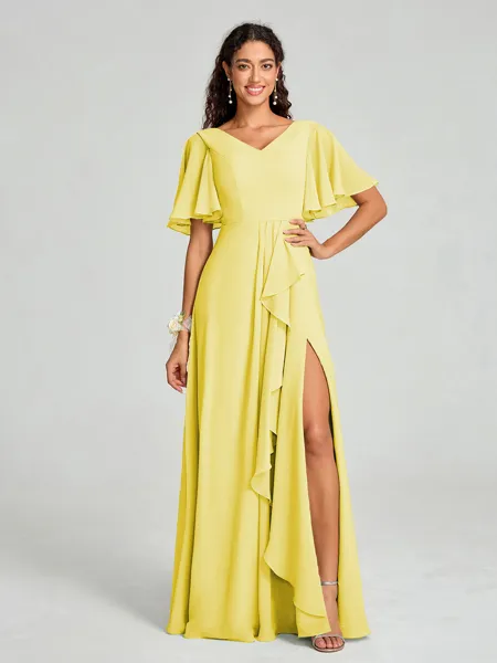 A-line/Princess V-neck...