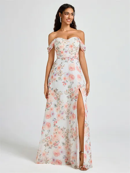 A-line Off-the-Shoulder...