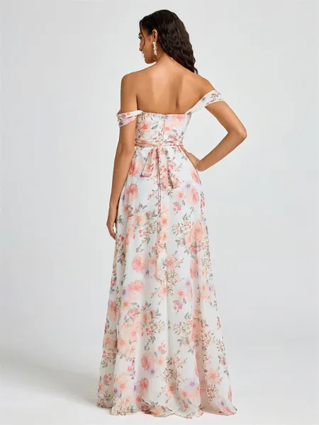 A-line Off-the-Shoulder...