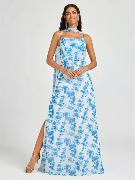 A-line Spaghetti Straps...