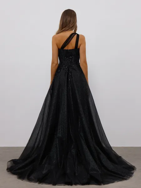 A-line One-Shoulder...