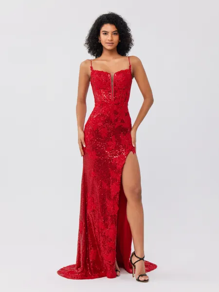 Sheath Spaghetti Straps...