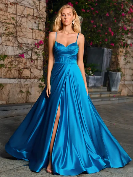 A-line Spaghetti Straps...