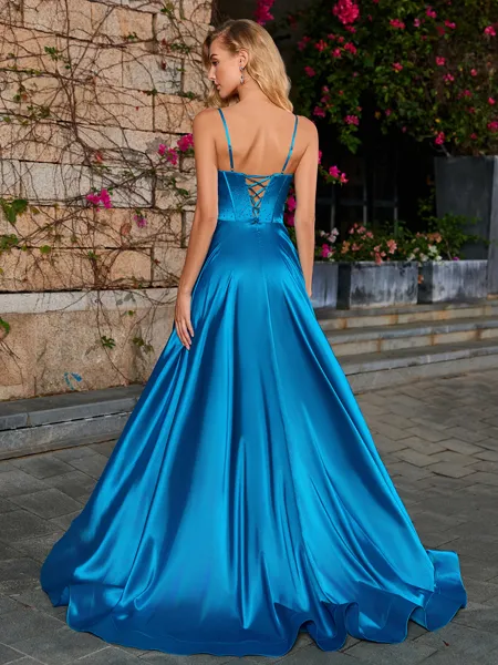 A-line Spaghetti Straps...