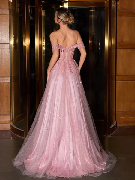 A-line Off-the-Shoulder...