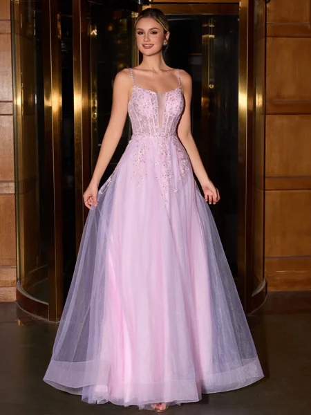 A-line Spaghetti Straps...