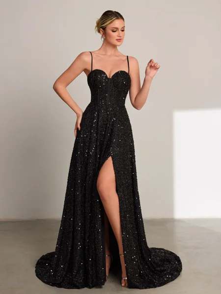 A-line Spaghetti Straps...