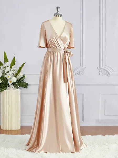 A-Line/Princess V-neck...