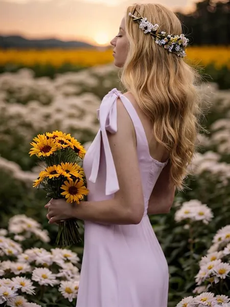 A-line Square Sleeveless...