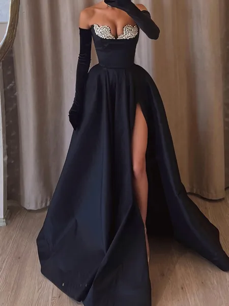 A-line Sweetheart Long...