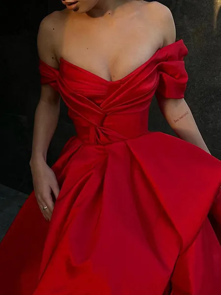 A-line Off-the-Shoulder...