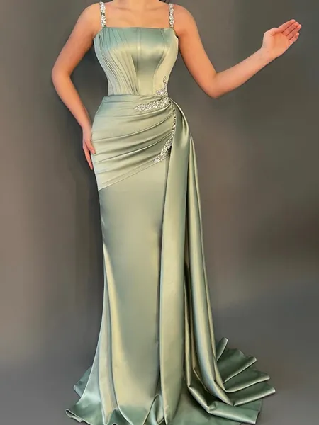 Sheath Straps Pleated...