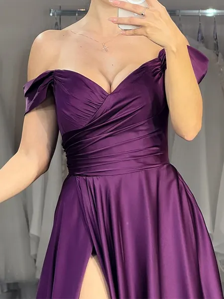 A-line Off-the-Shoulder...