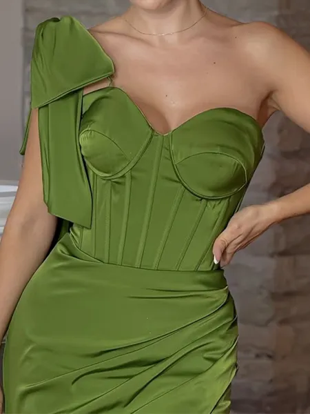 Sheath Sweetheart Pleated...