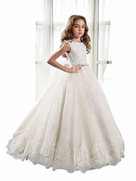 Ball Gown Jewel Sweep Train...