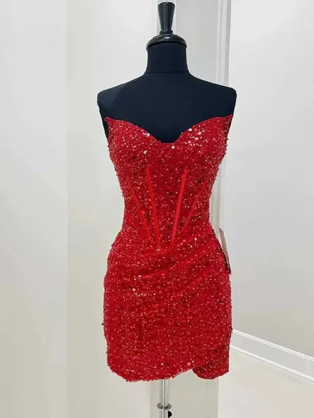 Sheath Velvet Sequins...