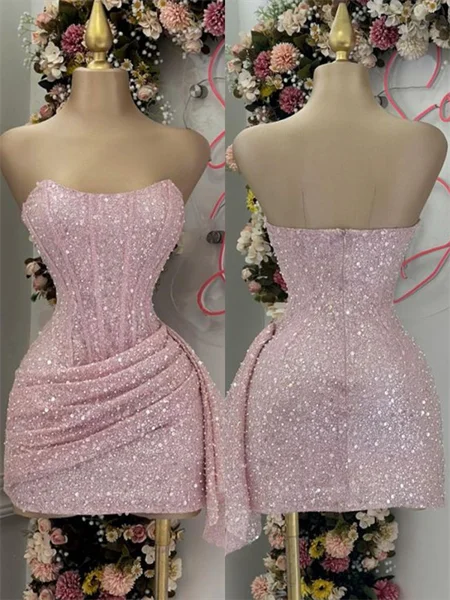 Sheath Straight Pleated...