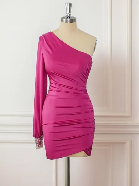 Sheath Long Sleeves Jersey...