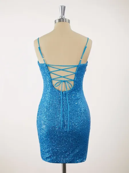 Sheath Spaghetti Straps...