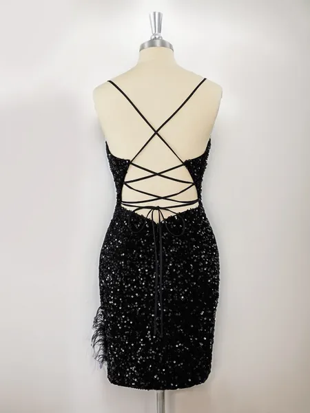 Sheath Velvet Sequins...