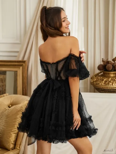 A-line Off-the-Shoulder...