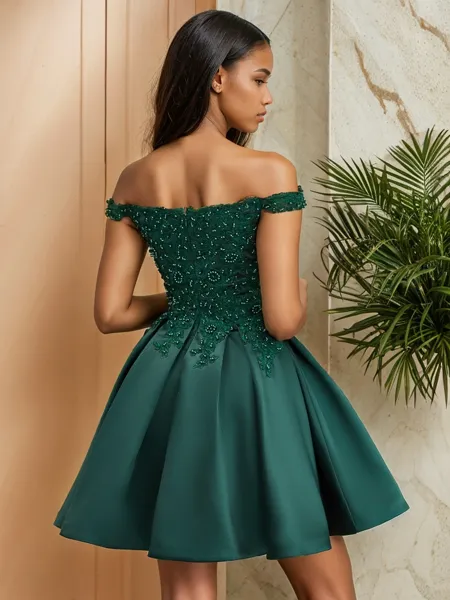 Ball-Gown Off-the-Shoulder...