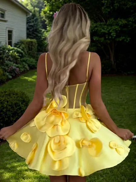 A-line Spaghetti Straps...