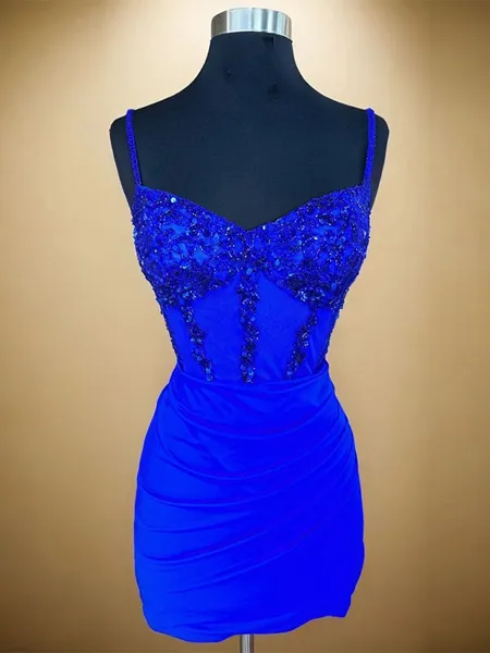 Sheath Spaghetti Straps...