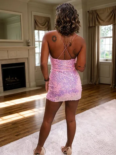 Sheath Spaghetti Straps...