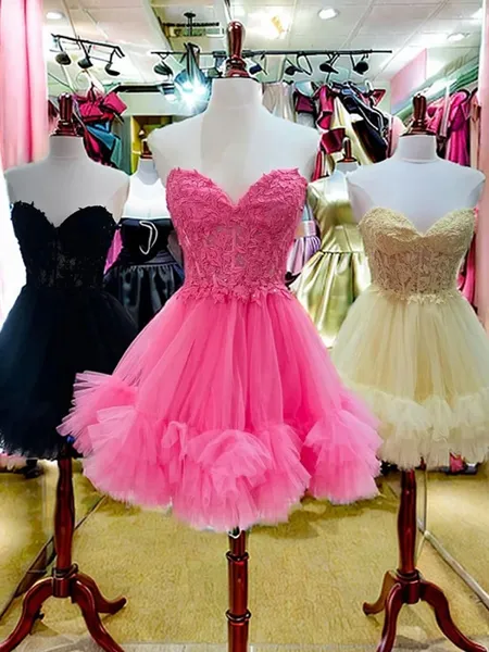 A-line Sweetheart Appliques...