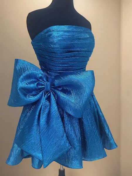 A-line Straight Bow...