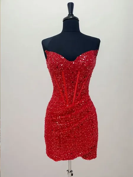 Sheath Sweetheart Sequin...
