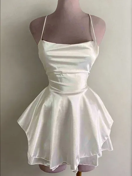 A-line Spaghetti Straps...