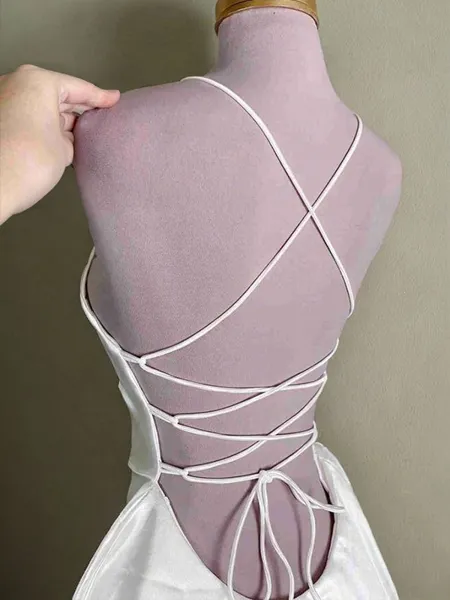 A-line Spaghetti Straps...