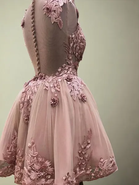 A-line Illusion Appliques...