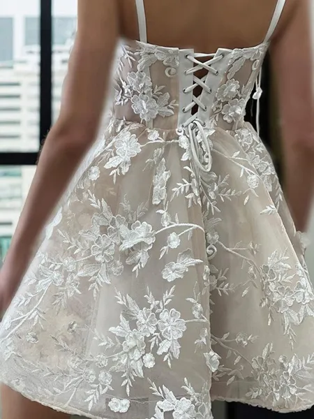 A-line Spaghetti Straps...