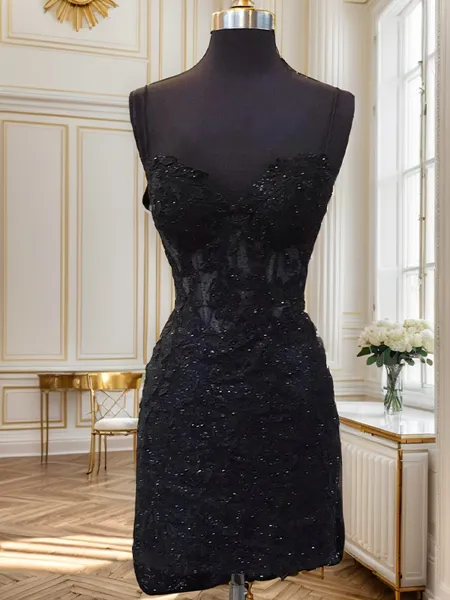 Sheath Spaghetti Straps...