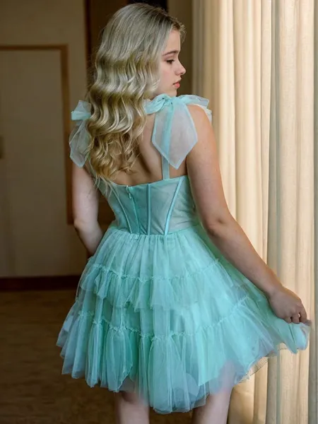 A-line Sweetheart Cascading...