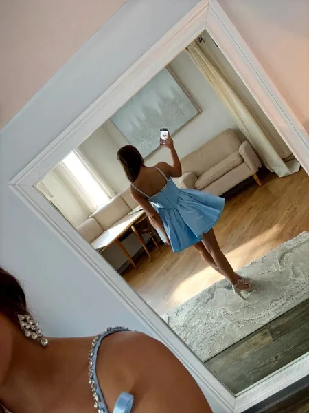 A-line Spaghetti Straps...