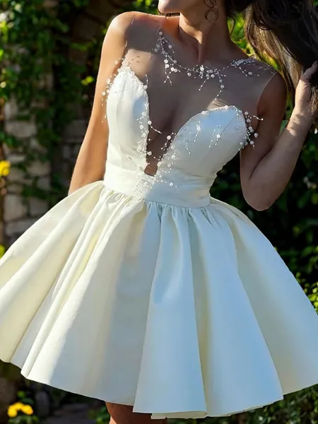 A-line Scoop Ruffles...