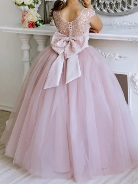Ball-Gown Scoop Bowknot...