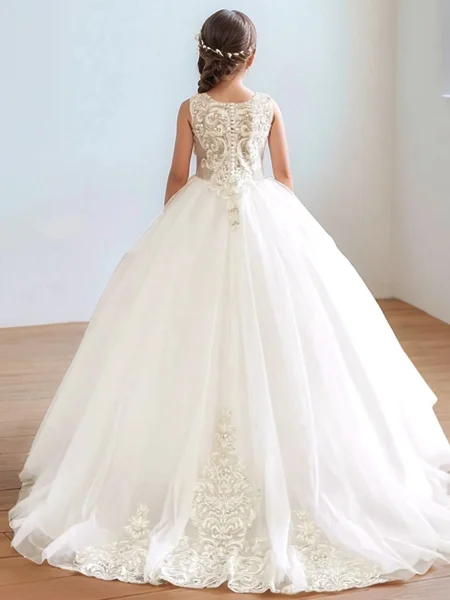 A-line Scoop Applique Sweep...