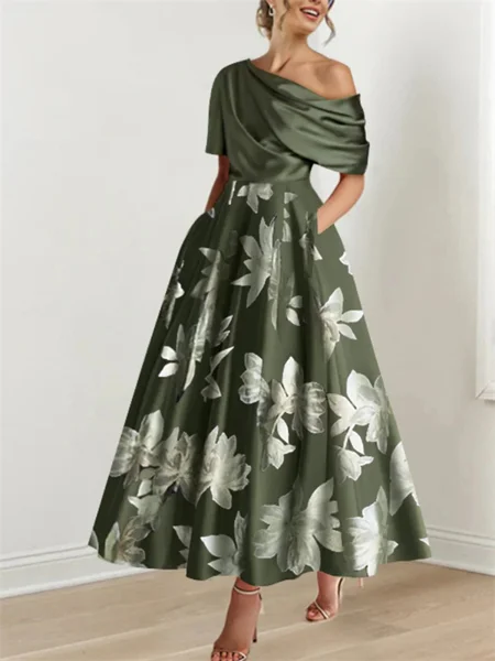 A-line Short Sleeves...