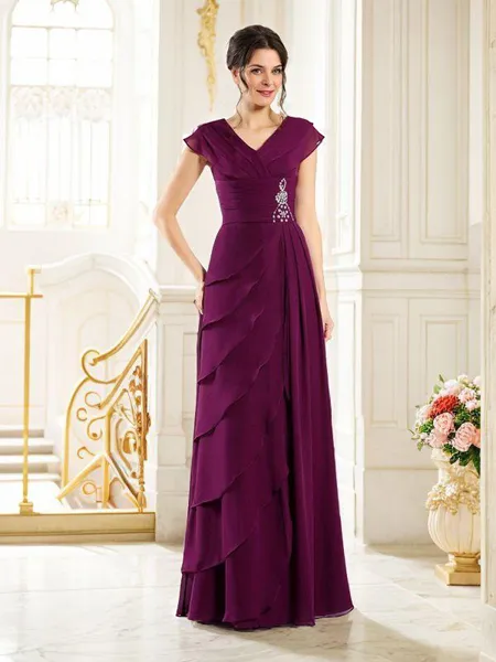 A-Line/Princess V-neck...